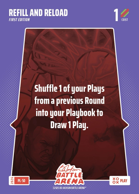 Bo Jackson Battle Arena Play Card - Griffey Set - Refill And Reload - PL-50 - Cost 1 - BOBA-PL-50