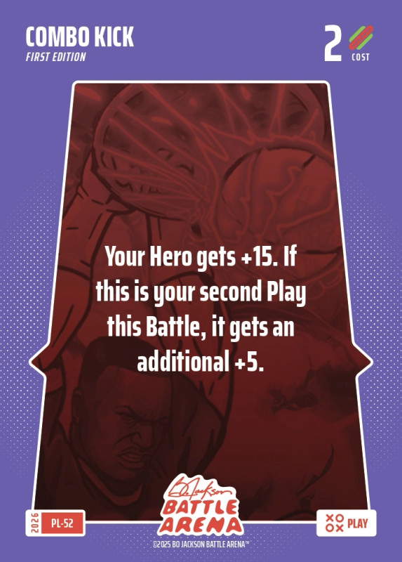 Bo Jackson Battle Arena Play Card - Griffey Set - Combo Kick - PL-52 - Cost 2 - BOBA-PL-52