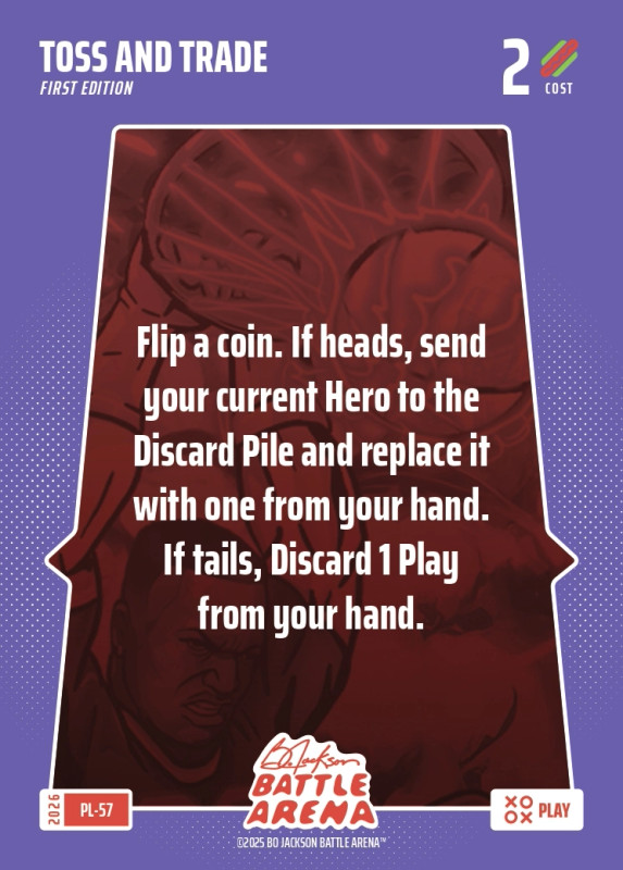 Bo Jackson Battle Arena Play Card - Griffey Set - Toss And Trade - PL-57 - Cost 2 - BOBA-PL-57