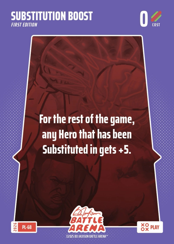 Bo Jackson Battle Arena Play Card - Griffey Set - Substitution Boost - PL-68 - Cost 0 - BOBA-PL-68
