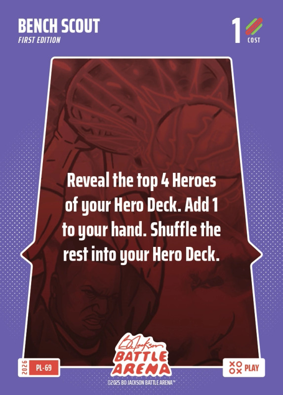 Bo Jackson Battle Arena Play Card - Griffey Set - Bench Scout - PL-69 - Cost 1 - BOBA-PL-69