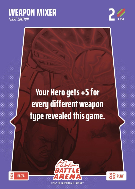 Bo Jackson Battle Arena Play Card - Griffey Set - Weapon Mixer - PL-74 - Cost 2 - BOBA-PL-74