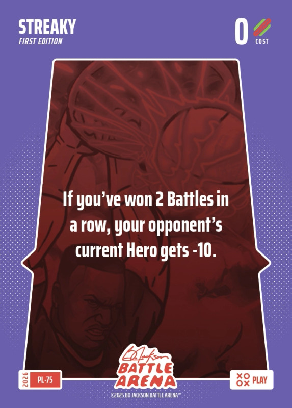 Bo Jackson Battle Arena Play Card - Griffey Set - Streaky - PL-75 - Cost 0 - BOBA-PL-75