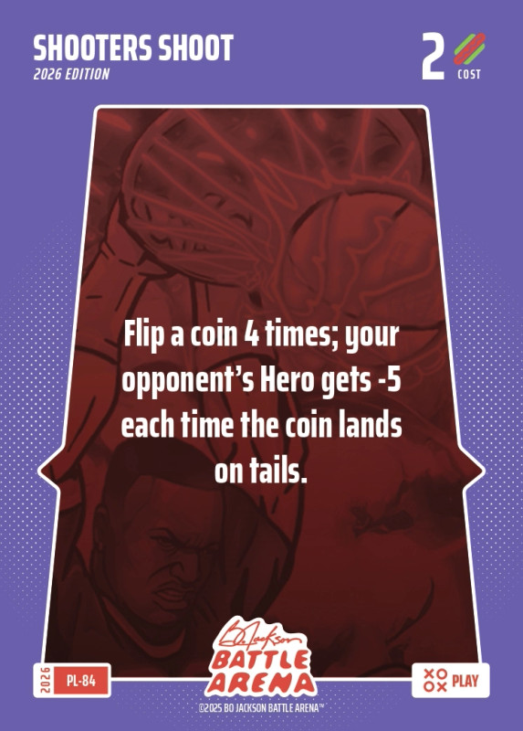 Bo Jackson Battle Arena Play Card - Griffey Set - Shooters Shoot - PL-84 - Cost 2 - BOBA-PL-84