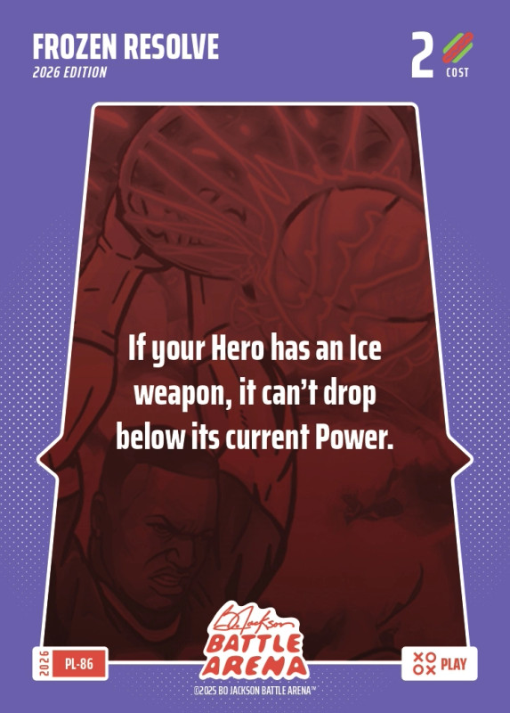 Bo Jackson Battle Arena Play Card - Griffey Set - Frozen Resolve - PL-86 - Cost 2 - BOBA-PL-86