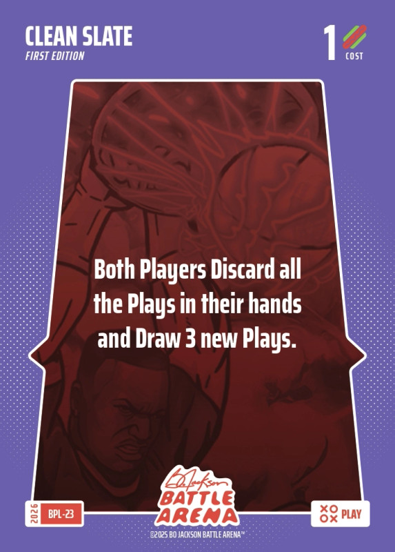 Bo Jackson Battle Arena Bonus Play Card - Griffey Set - Clean Slate - BPL-23 - Cost 1 - BOBA-BPL-23