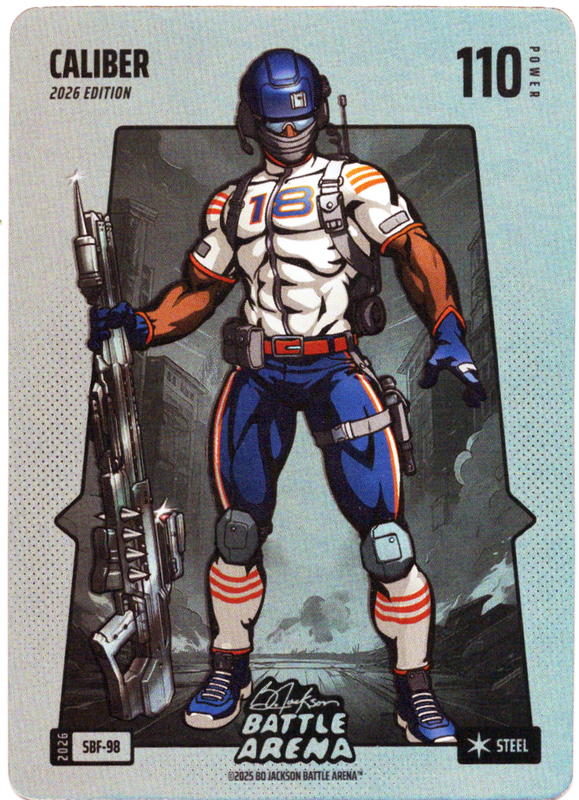 Bo Jackson Battle Arena - Caliber - Caleb Williams - Silver Battlefoil - Steel - 110 - Griffey Set - SBF-98