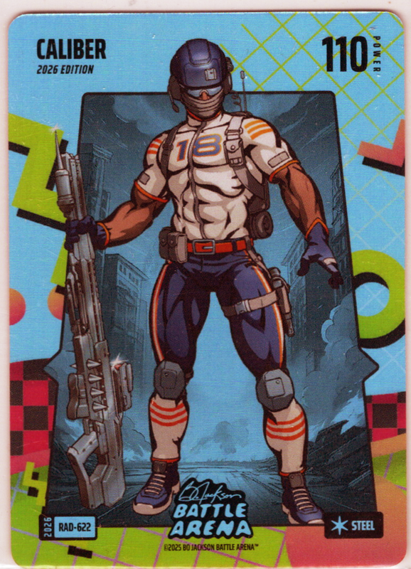 Bo Jackson Battle Arena - Caliber - Caleb Williams - 80's Rad Battlefoil - Steel - 110 - Griffey Set - RAD-622