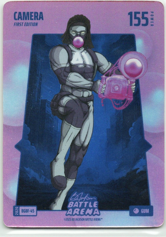 Bo Jackson Battle Arena - Camera - Alvin Kamara - Bubble Gum Battlefoil - Gum - 155 - Griffey Set - BGBF-45