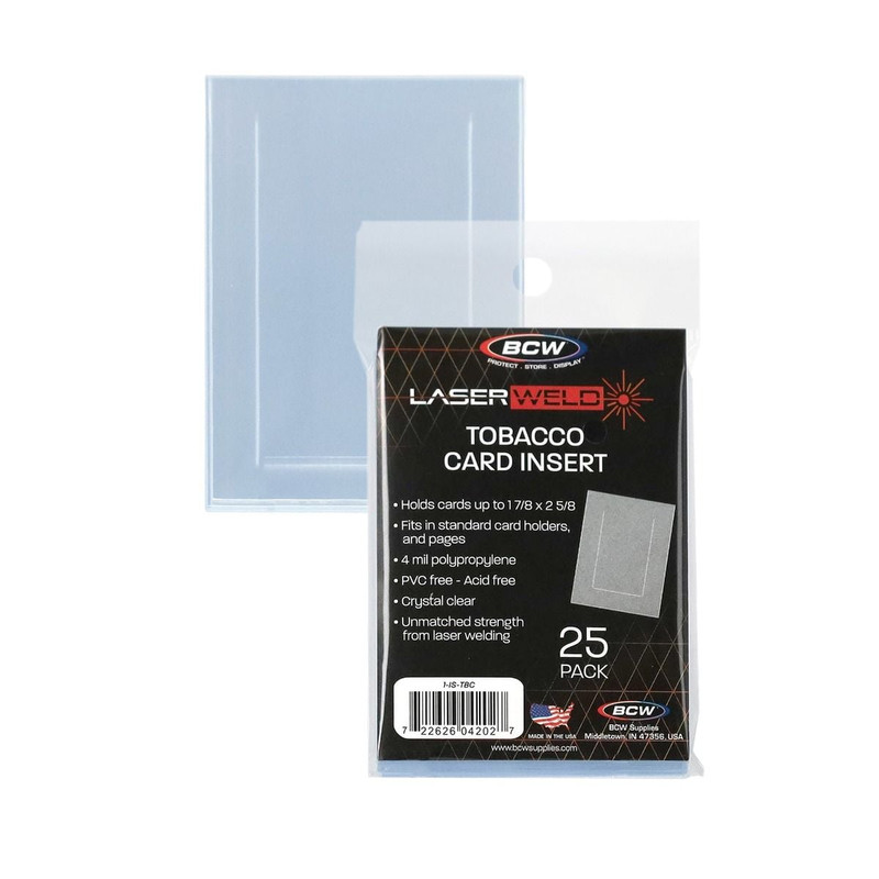 LaserWeld Tobacco Card Insert Sleeves - 1-IS-TBC