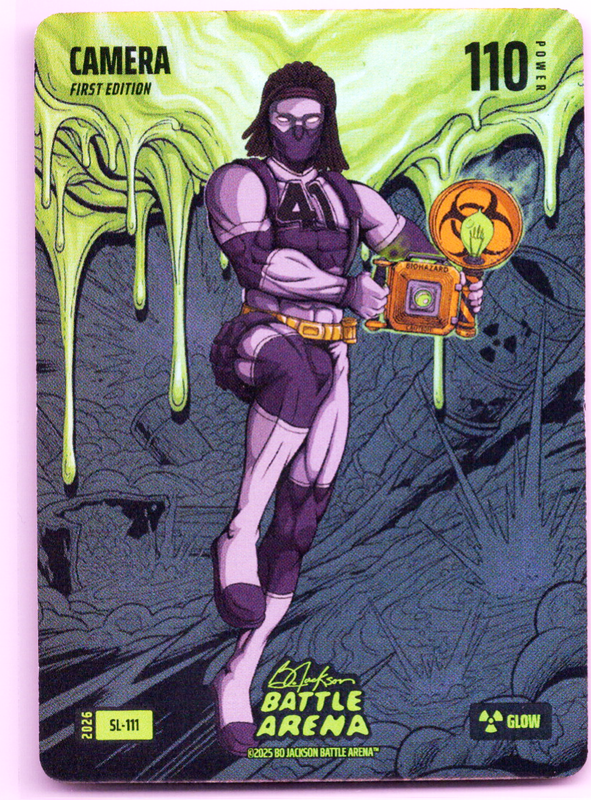 Bo Jackson Battle Arena - Camera - Alvin Kamara - Slime Battlefoil - Glow - 110 - Griffey Set - SL-111