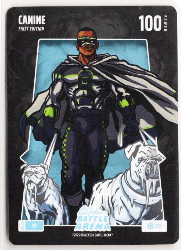 Bo Jackson Battle Arena - Canine - Kenneth Walker lll - Base Set - Ice - 100 - Griffey Set - 103