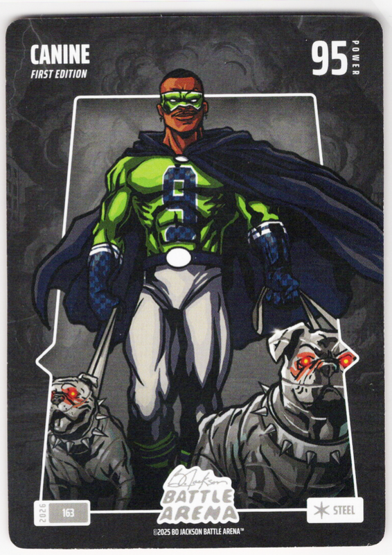 Bo Jackson Battle Arena - Canine - Kenneth Walker lll - Base Set - Steel - 95 - Griffey Set - 163