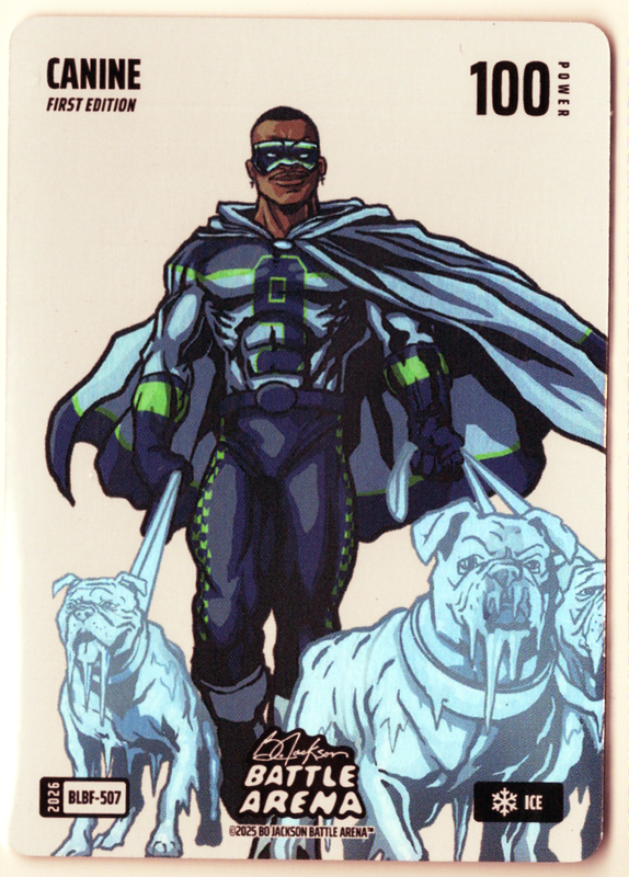 Bo Jackson Battle Arena - Canine - Kenneth Walker lll - Blizzard Battlefoil - Ice - 100 - Griffey Set - BLBF-507