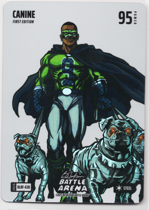 Bo Jackson Battle Arena - Canine - Kenneth Walker lll - Blizzard Battlefoil - Steel - 95 - Griffey Set - BLBF-638