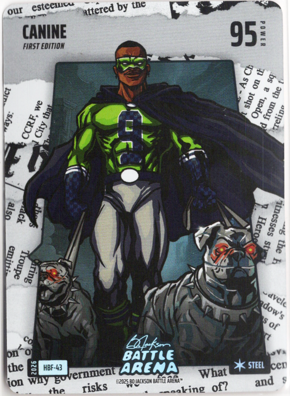 Bo Jackson Battle Arena - Canine - Kenneth Walker lll - Headlines Battlefoil - Steel - 95 - Griffey Set - HBF-43
