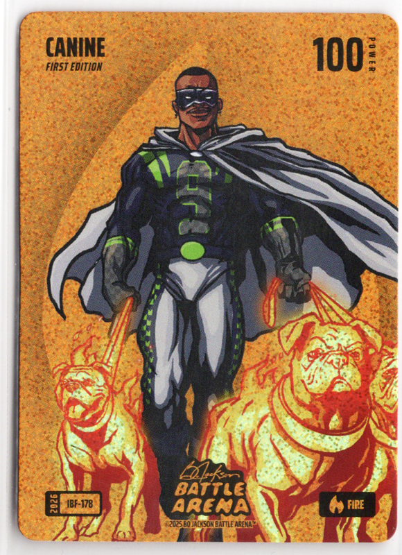 Bo Jackson Battle Arena - Canine - Kenneth Walker lll - Icon Battlefoil - Fire - 100 - Griffey Set - IBF-178