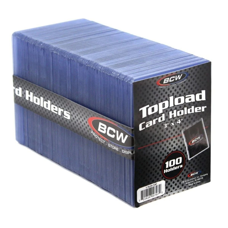3x4 Topload Card Holder - Standard (100 CT. Pack) - 1-TLCH-100