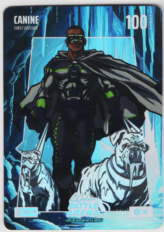 Bo Jackson Battle Arena - Canine - Kenneth Walker lll - Chillin' Battlefoil - Ice - 100 - Griffey Set - CHILL-114