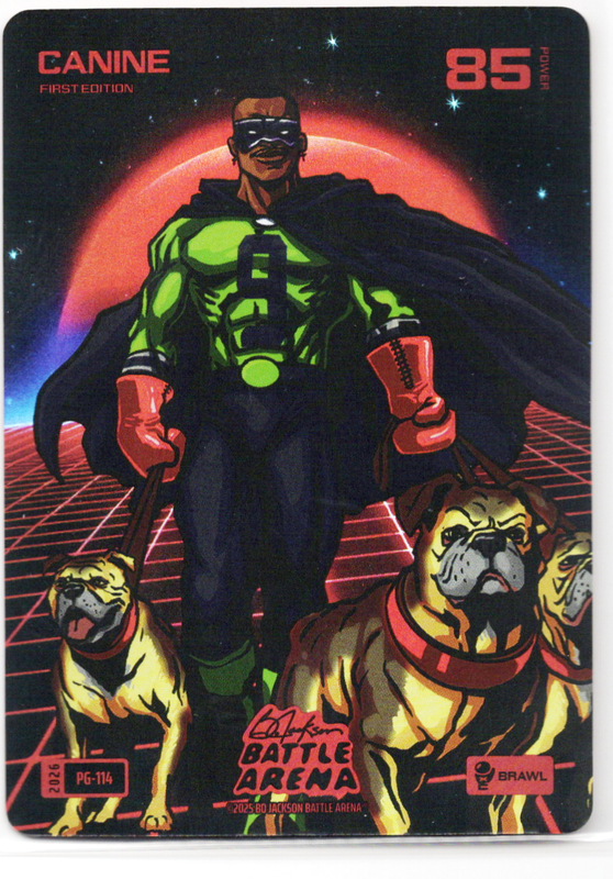 Bo Jackson Battle Arena - Canine - Kenneth Walker lll - Power Glove Battlefoil - Brawl - 85 - Griffey Set - PG-114