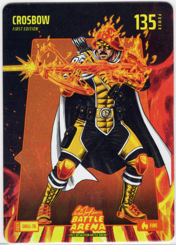 Bo Jackson Battle Arena - Crosbow - Sidney Crosby - Grillin' Battlefoil - Fire - 135 - Griffey Set - GRILL-76