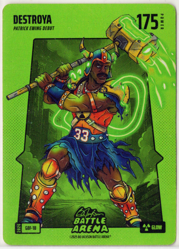 Bo Jackson Battle Arena - Destroya - Patrick Ewing - Green Battlefoil - Glow - 175 - Griffey Set - GBF-18