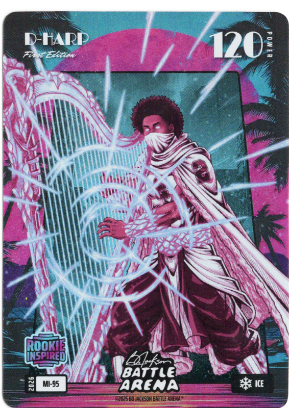 Bo Jackson Battle Arena - D-Harp - Dylan Harper - Miami Ice Battlefoil - Ice - 120 - Griffey Set - MI-95