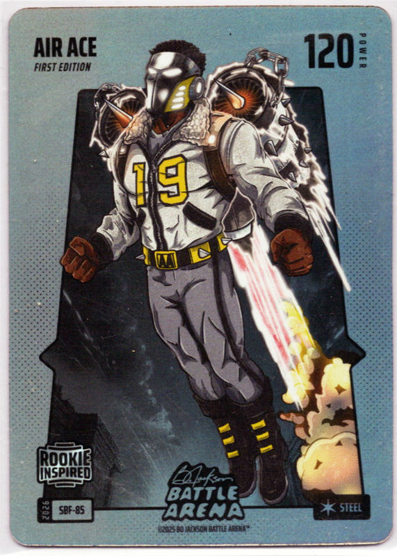 Bo Jackson Battle Arena - Air Ace - Ace Bailey - Silver Battlefoil - Steel - 120 - Griffey Set - SBF-85