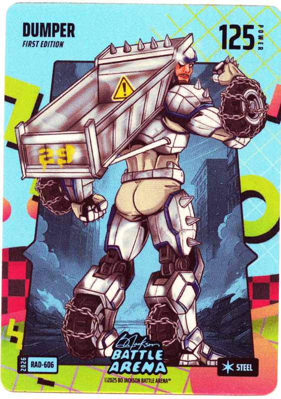 Bo Jackson Battle Arena - Dumper - Cal Raleigh - 80's Rad Battlefoil - Steel - 125 - Griffey Set - RAD-606