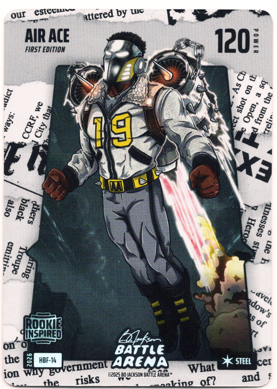 Bo Jackson Battle Arena - Air Ace - Ace Bailey - Headlines Battlefoil - Steel - 120 - Griffey Set - HBF-14