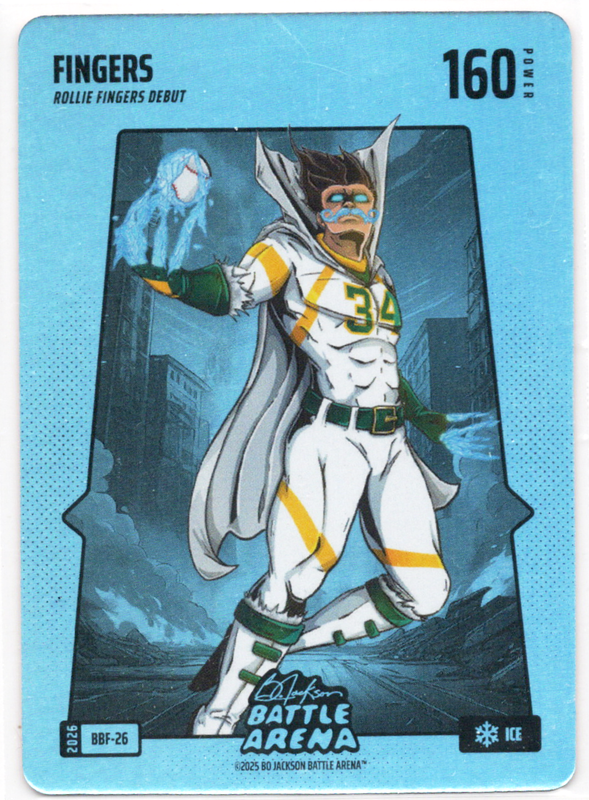 Bo Jackson Battle Arena - Fingers - Rollie Fingers - Blue Battlefoil - Ice - 160 - Griffey Set - BBF-26