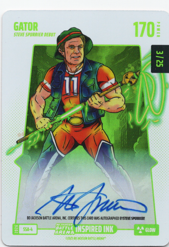 Bo Jackson Battle Arena - Gator - Steve Spurrier - Inspired Ink Battlefoil - Glow - 170 - Griffey Set - SSA-4
