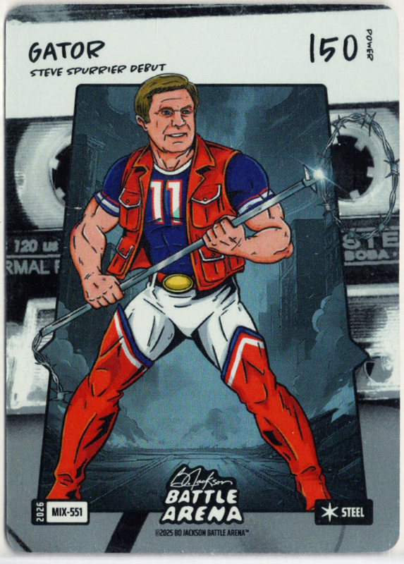 Bo Jackson Battle Arena - Gator - Steve Spurrier - Mixtape Battlefoil - Steel - 150 - Griffey Set - MIX-551