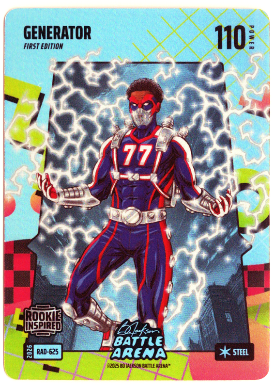 Bo Jackson Battle Arena - Generator - V.J. Edgecombe - 80's Rad Battlefoil - Steel - 110 - Griffey Set - RAD-625