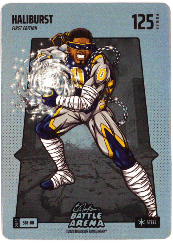 Bo Jackson Battle Arena - Haliburst - Tyrese Haliburton - Silver Battlefoil - Steel - 125 - Griffey Set - SBF-80