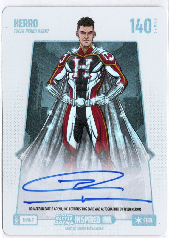 Bo Jackson Battle Arena - Herro - Tyler Herro - Inspired Ink Battlefoil - Steel - 140 - Griffey Set - THRA-7