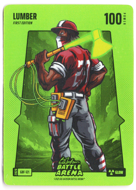 Bo Jackson Battle Arena - Lumber - James Wood - Green Battlefoil - Glow - 100 - Griffey Set - GBF-121
