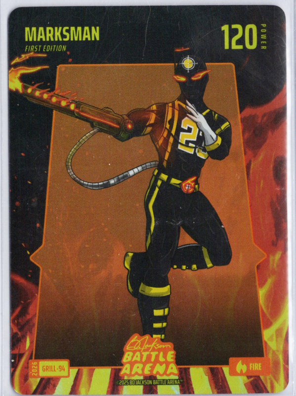 Bo Jackson Battle Arena - Marksman - Lauri Markkanen - Grillin' Battlefoil - Fire - 120 - Griffey Set - GRILL-94