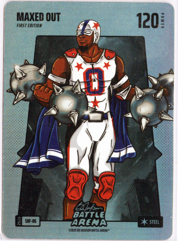 Bo Jackson Battle Arena - Maxed Out - Tyrese Maxey - Silver Battlefoil - Steel - 120 - Griffey Set - SBF-86