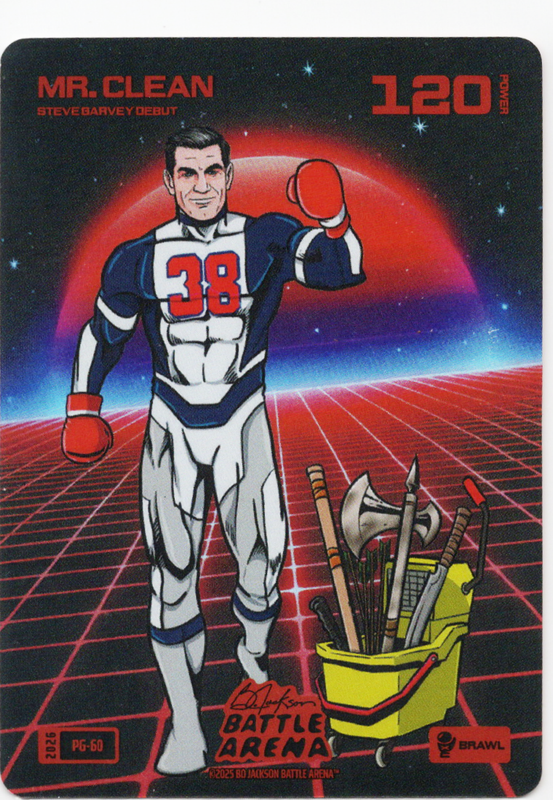 Bo Jackson Battle Arena - Mr. Clean - Steve Garvey - Power Glove Battlefoil - Brawl - 120 - Griffey Set - PG-60