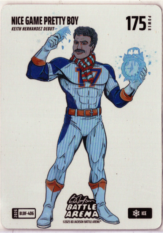 Bo Jackson Battle Arena - Nice Game Pretty Boy - Keith Hern?índez - Blizzard Battlefoil - Ice - 175 - Griffey Set - BLBF-406
