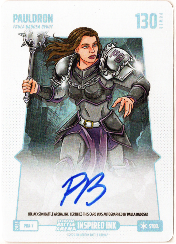 Bo Jackson Battle Arena - Pauldron - Paula Badosa - Inspired Ink Battlefoil - Steel - 130 - Griffey Set - PBA-7