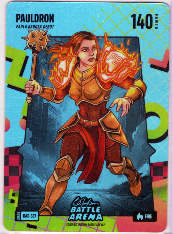Bo Jackson Battle Arena - Pauldron - Paula Badosa - 80's Rad Battlefoil - Fire - 160 - Griffey Set - RAD-327