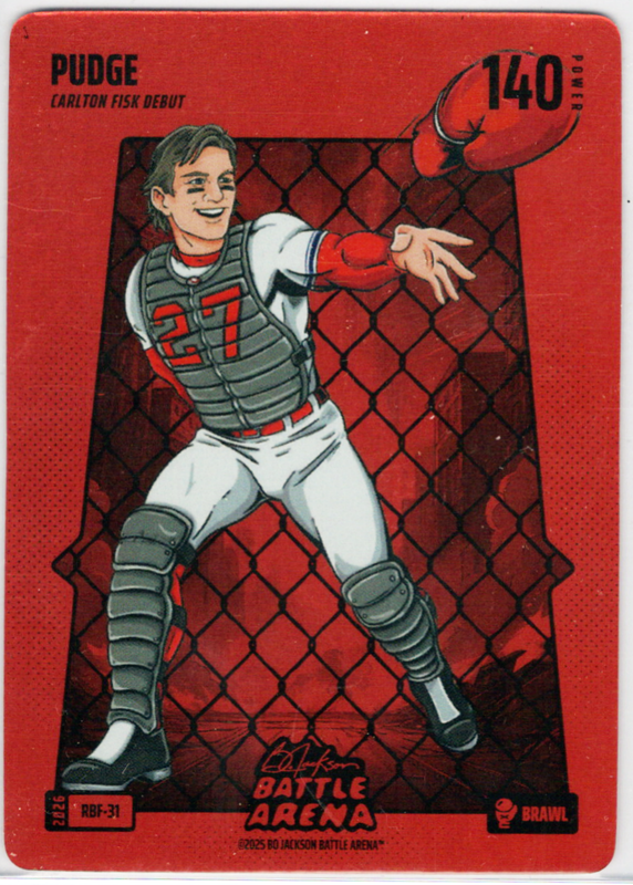 Bo Jackson Battle Arena - Pudge - Carlton Fisk - Red Battlefoil - Brawl - 140 - Griffey Set - RBF-31