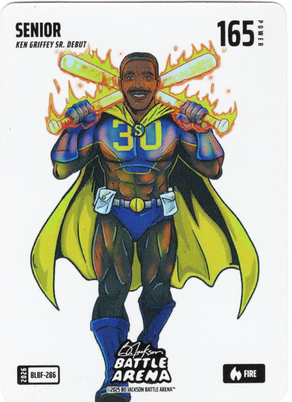 Bo Jackson Battle Arena - Senior - Ken Griffey Sr. - Blizzard Battlefoil - Fire - 165 - Griffey Set - BLBF-286