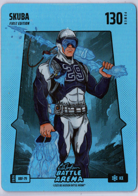 Bo Jackson Battle Arena - Skuba - Tarik Skubal - Blue Battlefoil - Ice - 130 - Griffey Set - BBF-79