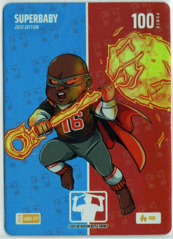 Bo Jackson Battle Arena - Superbaby - Rafael Devers - Logofoil - Fire - 100 - Griffey Set - LOGO-377