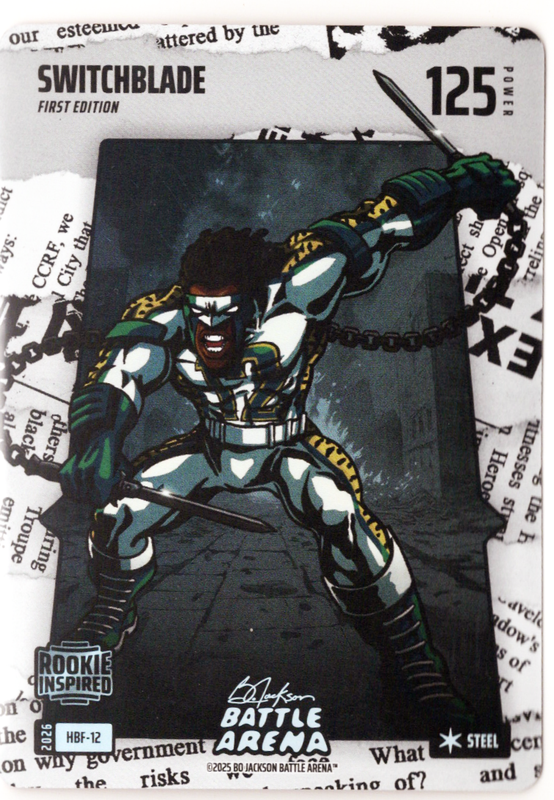 Bo Jackson Battle Arena - Switchblade - Travis Hunter - Headlines Battlefoil - Steel - 125 - Griffey Set - HBF-12