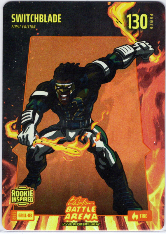Bo Jackson Battle Arena - Switchblade - Travis Hunter - Grillin' Battlefoil - Fire - 130 - Griffey Set - GRILL-83