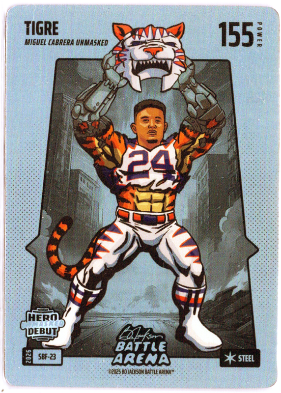 Bo Jackson Battle Arena - Tigre - Miguel Cabrera - Silver Battlefoil - Steel - 155 - Griffey Set - SBF-23